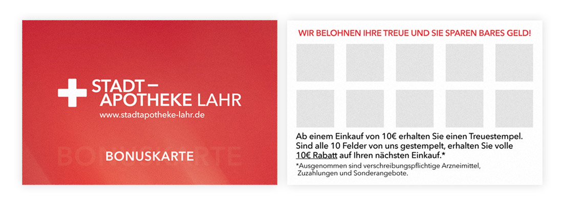 Bild der Vorder- und Rückseite welche die neuen Bonuskarte zeigt